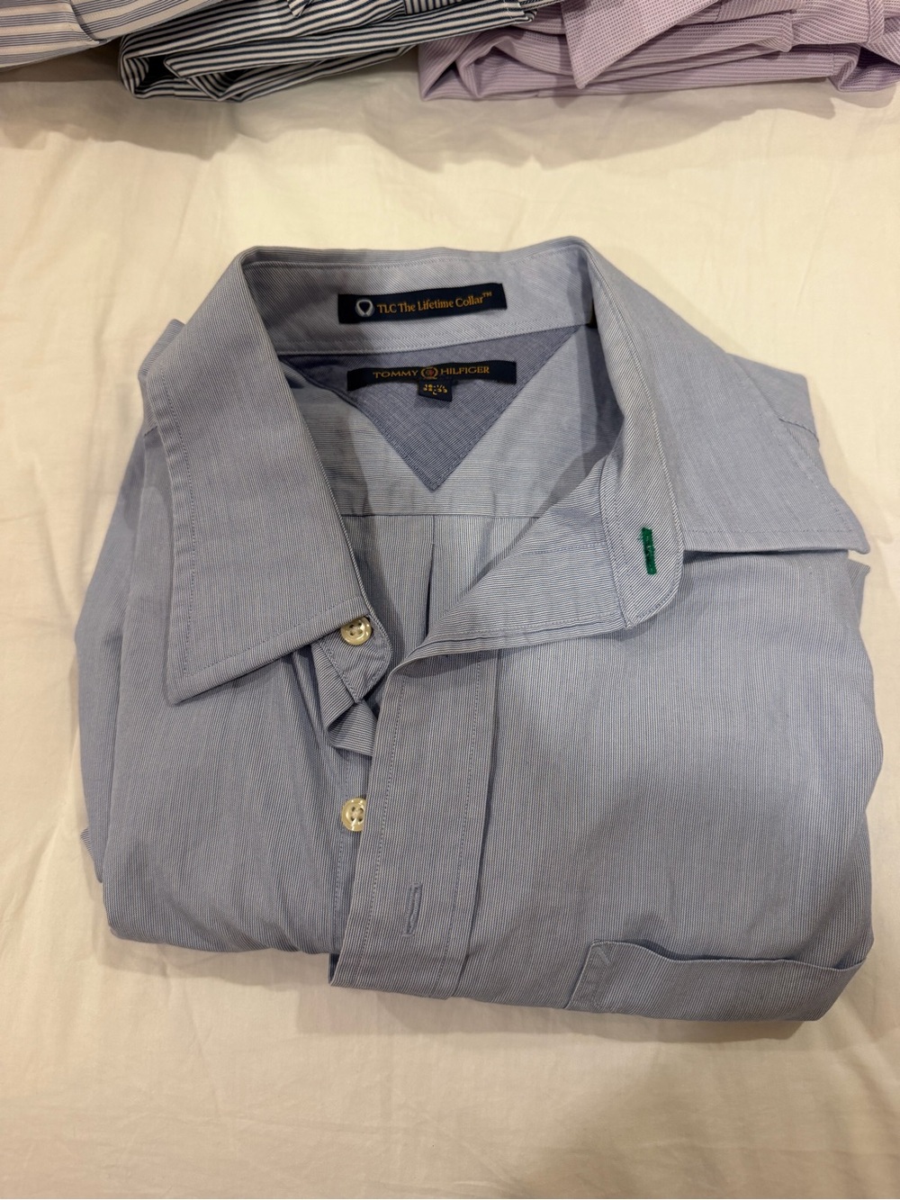 Tommy Hilfiger Men's Pale Blue Dress Shirt
